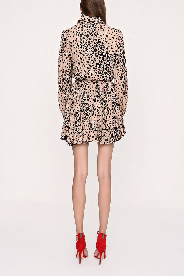 Mink Shirt dress with godet skirt 94075