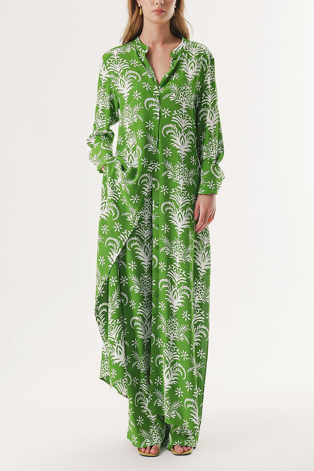 Fıstık Yeşili Beli Lastikli Pantolonlu Ikili Takım 12317