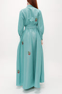 Nakışlı Uzun Elbise 92866