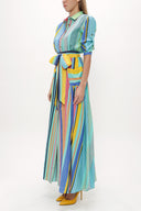 Cepli Ve Lastikli Uzun Elbise