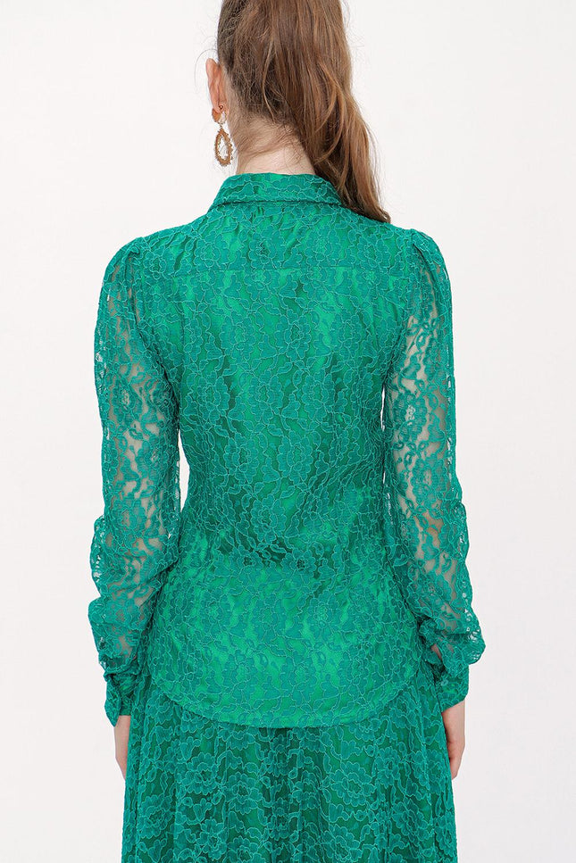 Green Lace suit 12269
