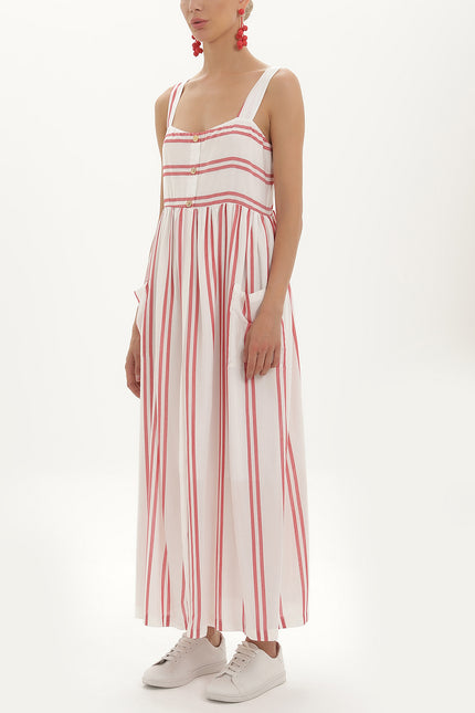 Red Strappy  maxi dress  92374