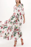 Kadın  Büzgülü Bol Kesim Uzun Elbise 92773