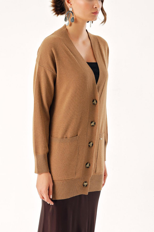 Camel Hair Woll and cashmere mix cardigan 28832