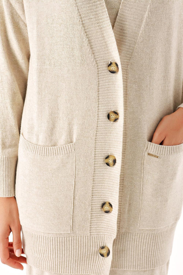 Stone Woll and cashmere mix cardigan 28832