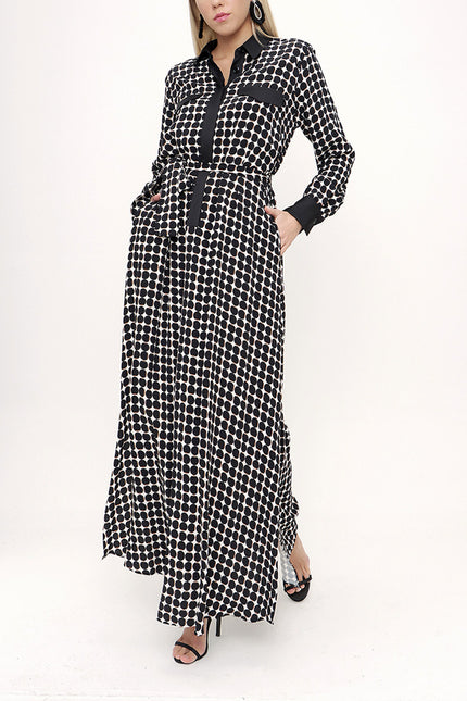 Patterned Maxi Printed dress 93753