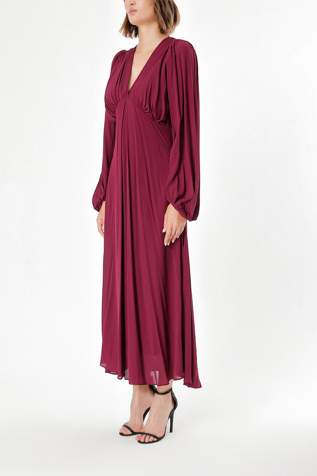 Burgundy Viscosa dress 93847