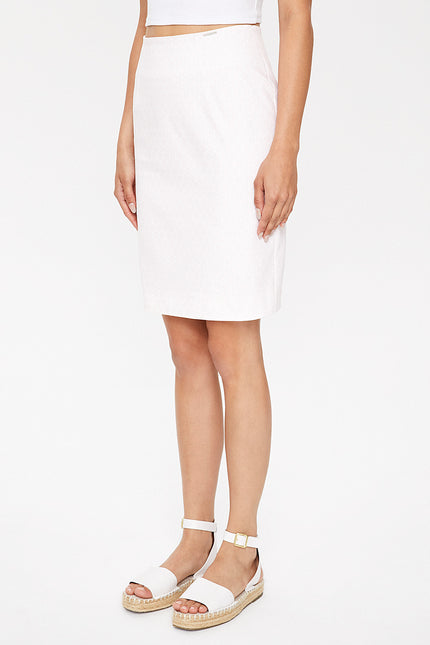 Spotted Above-the-knee, straight slim skirt  81118