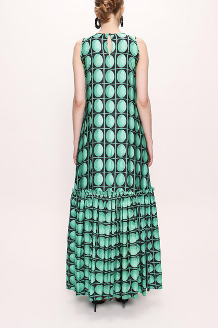 Green Sleeveless dress 93745