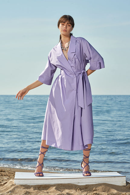 Lilac Wrap-over  dress  93540