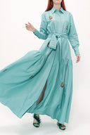 Nakışlı Uzun Elbise 92866