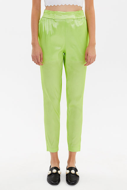 Green Elastic waist pants 41356