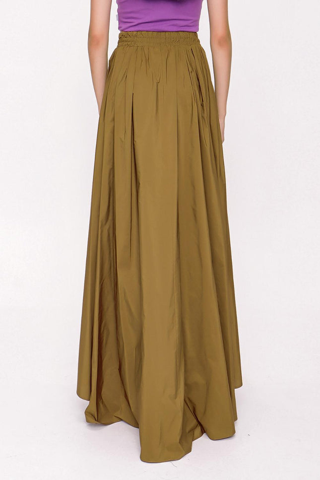 Olive Pleated maxi skirt 81206