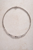 Silver Eye-catching 925 sterling silver zipper detail necklace 09