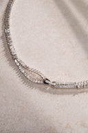 Silver Eye-catching 925 sterling silver zipper detail necklace 09