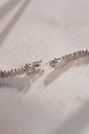 Silver Eye-catching 925 sterling silver zipper detail necklace 09