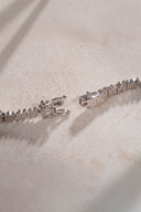 Silver Eye-catching 925 sterling silver zipper detail necklace 09