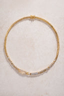 Gold Eye-catching 925 sterling silver zipper detail necklace 09