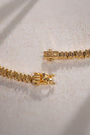 Gold Eye-catching 925 sterling silver zipper detail necklace 09