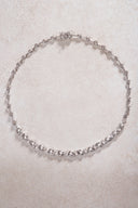 Silver Baguette and stone detailed 925 sterling silver necklace 11