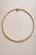 Gold Baguette and stone detailed 925 sterling silver necklace 11