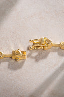 Gold Baguette and stone detailed 925 sterling silver necklace 11