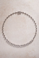 Silver Baguette stone 925 sterling silver necklace 12