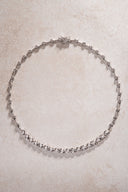 Silver Baguette stone 925 sterling silver necklace 12