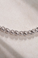 Silver Baguette stone 925 sterling silver necklace 12