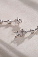 Silver Baguette stone 925 sterling silver necklace 12