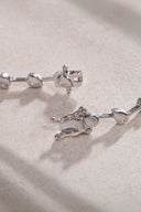 Silver Baguette stone 925 sterling silver necklace 12