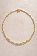 Gold Baguette stone 925 sterling silver necklace 12