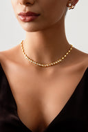 Gold Baguette stone 925 sterling silver necklace 12