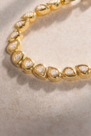 Gold Baguette stone 925 sterling silver necklace 12