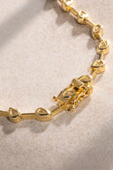 Gold Baguette stone 925 sterling silver necklace 12