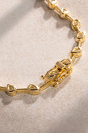 Gold Baguette stone 925 sterling silver necklace 12