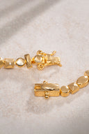 Gold Colorful crystal stone pointed 925 sterling silver necklace 16