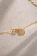 Gold 925 sterling silver heart and stone detailed necklace 18