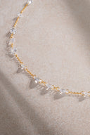 Gold 925 sterling silver necklace with sparkling stone details 53