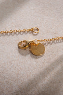 Gold 925 sterling silver necklace with sparkling stone details 53