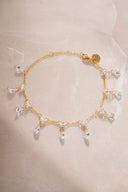 Gold 925 sterling silver bracelet with crystal stones and sparkling details 54