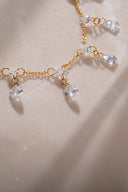 Gold 925 sterling silver bracelet with crystal stones and sparkling details 54