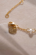 Gold Elegant sparkling stone detailed 925 sterling silver bracelet 55