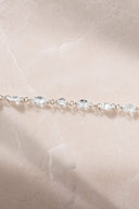 Silver Sparkling and crystal stone detailed 925 sterling silver bracelet 62