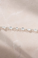 Silver Sparkling and crystal stone detailed 925 sterling silver bracelet 62