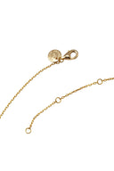 Gold 925 sterling silver necklace with green and crystal stone details 106