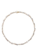 Gold 925 sterling silver necklace designed with a special crystal stone arrangement 118