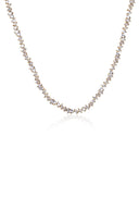 Gold 925 sterling silver necklace designed with a special crystal stone arrangement 118
