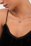 Silver 925 Sterling Silver Necklace with Link Detail 136