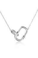 Silver 925 Sterling Silver Necklace with Link Detail 136